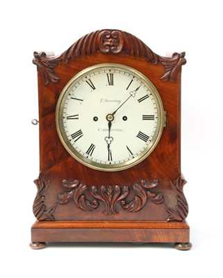 Lot 138 - A William IV mahogany mantel clock