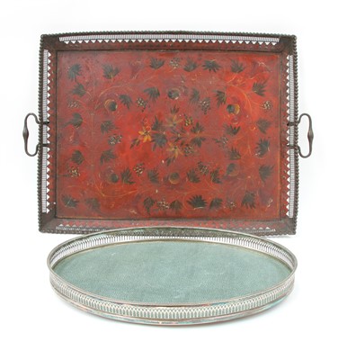 Lot 321 - A toleware tray