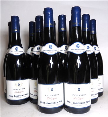 Lot 161 - Paul Jaboulet Aîné , Vacqueyras, Les Cyprès, 2013, eleven bottles (boxed)