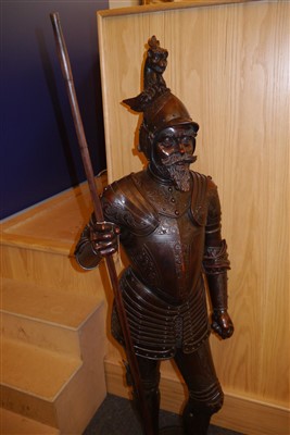 Lot 679 - A well carved Continental walnut figure