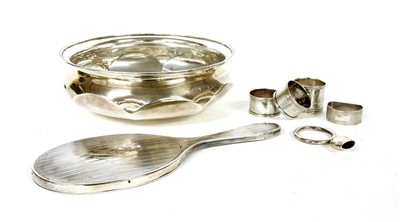 Lot 47 - A faceted silver bowl