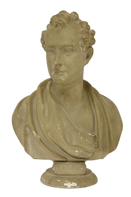 Lot 404 - A plaster bust of Lord Byron