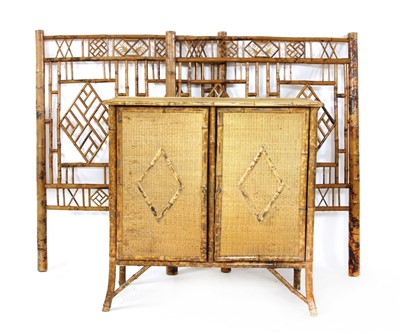 Lot 240 - A bamboo cupboard