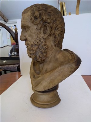 Lot 374 - A Roman marble portrait bust of Sophocles