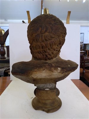 Lot 374 - A Roman marble portrait bust of Sophocles