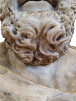 Lot 374 - A Roman marble portrait bust of Sophocles