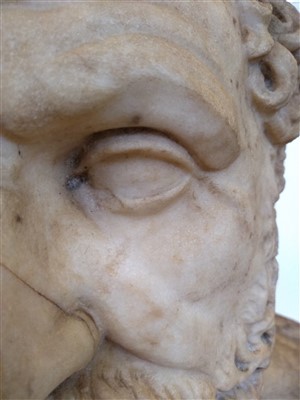 Lot 374 - A Roman marble portrait bust of Sophocles