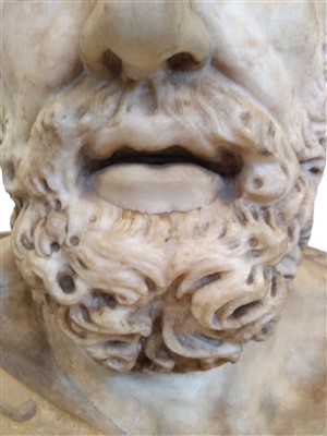 Lot 374 - A Roman marble portrait bust of Sophocles
