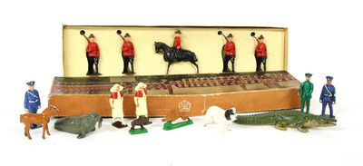 Lot 96 - A collection of lead figures
