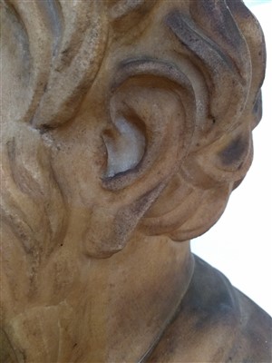 Lot 216 - An Italian carved marble bust of Socrates