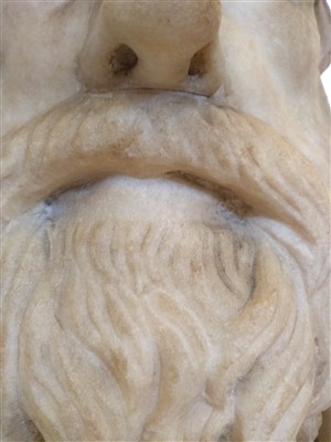 Lot 216 - An Italian carved marble bust of Socrates