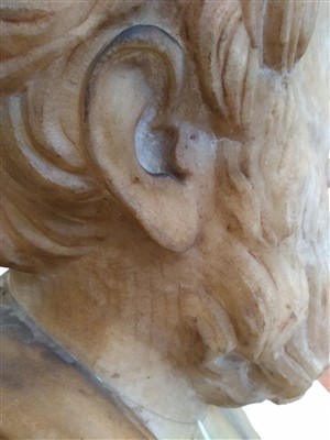 Lot 216 - An Italian carved marble bust of Socrates