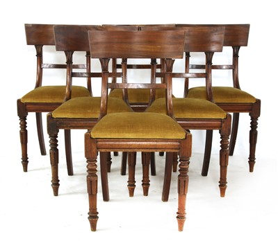 Lot 261 - A set of six mahogany William IV chairs