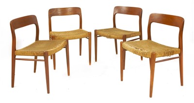 Lot 281 - A Danish teak drop-leaf dining table