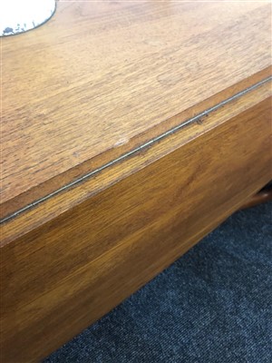 Lot 281 - A Danish teak drop-leaf dining table