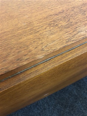 Lot 281 - A Danish teak drop-leaf dining table
