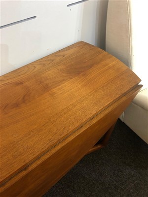 Lot 281 - A Danish teak drop-leaf dining table