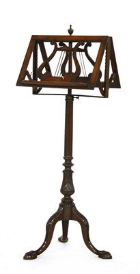 Lot 236 - A 19th century rosewood duet music stand