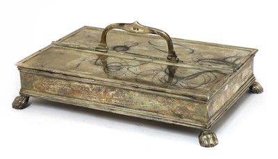 Lot 40 - A silver desk stand