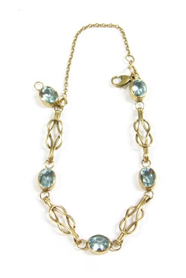 Lot 7 - A blue topaz bracelet