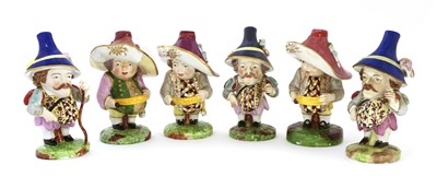Lot 322 - Six porcelain Mansion House dwarfs