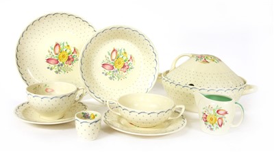 Lot 154 - A Susie Cooper 'Printemps' pattern dinner service