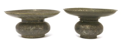 Lot 349 - Two bidri ewer basins