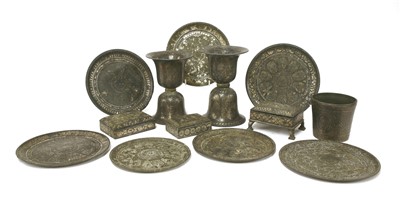 Lot 342 - A collection of bidri vessels