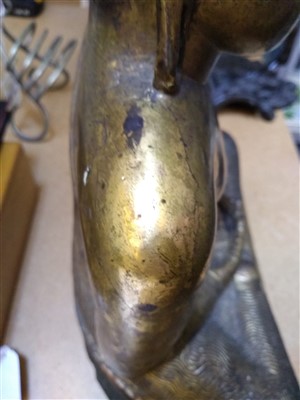 Lot 564 - A gilt bronze figure of Buddha