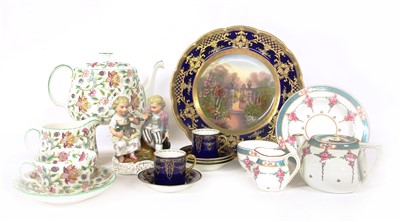 Lot 157 - A Mintons Haddon Hall pattern tea service