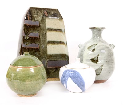 Lot 130 - A studio vase of angular form
