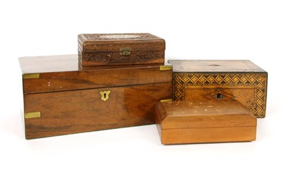 Lot 125 - A Victorian walnut writing slope