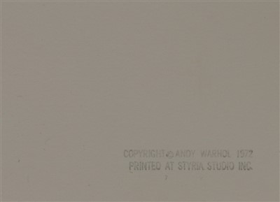 Lot 250 - Andy Warhol (American, 1928-1987)