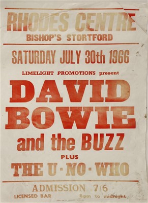 Lot 216 - A David Bowie and The Buzz concert poster