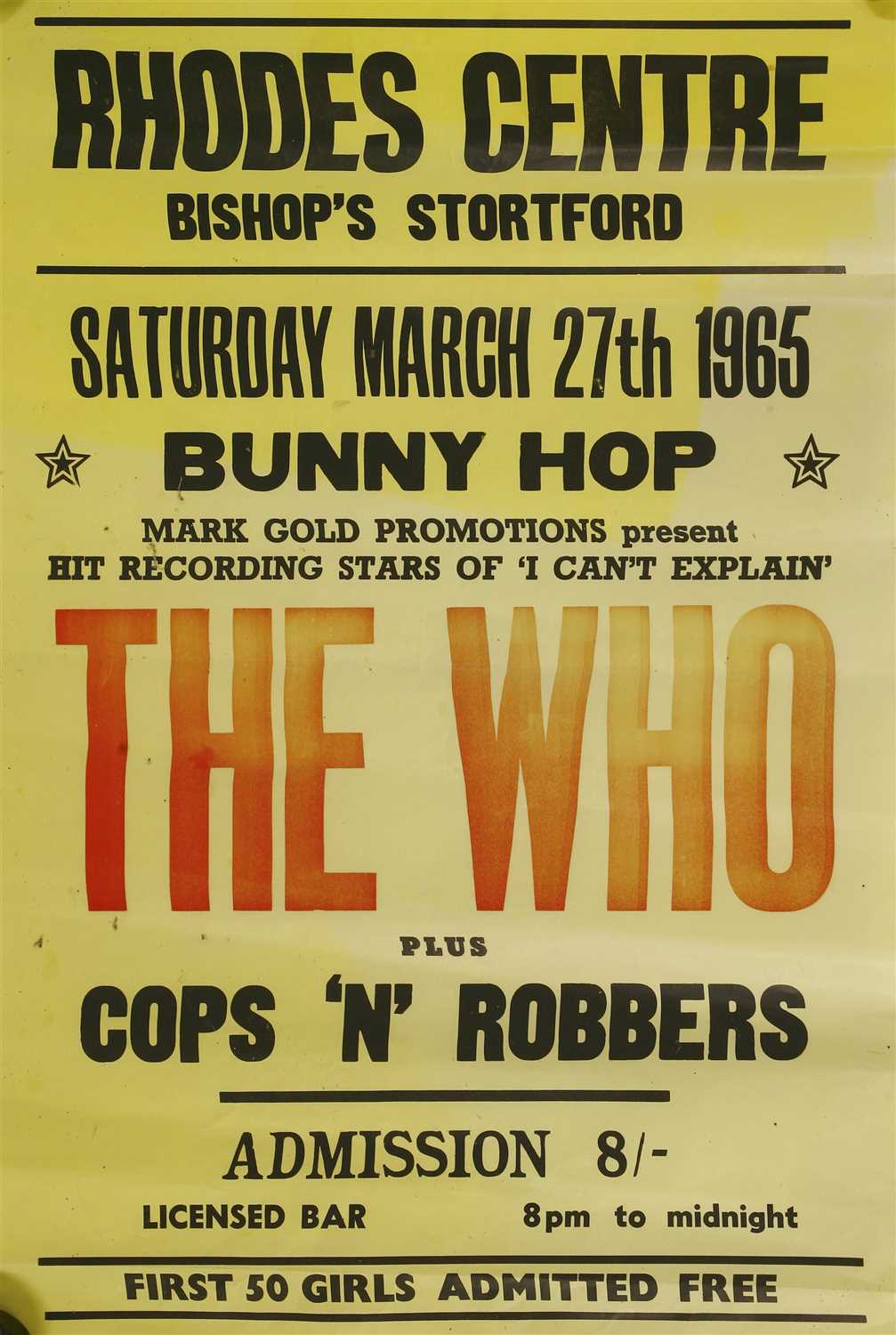 Lot 215 - The Who concert poster