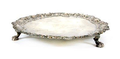 Lot 83 - A George II silver waiter, London 1758