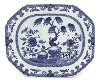 Lot 336 - A Chinese blue and white meat dish