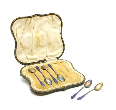 Lot 87 - A cased set of six late 19th/ early 20th century