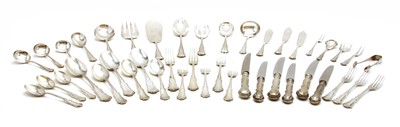 Lot 45 - An extensive canteen of German silver cutlery