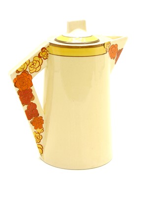 Lot 93 - A 1930s Clarice Cliff conical shape coffee pot