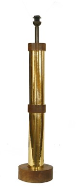 Lot 130 - A mahogany and metal table lamp