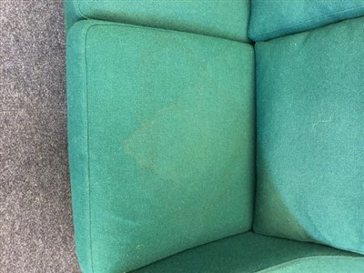 Lot 53 - A Danish green wool three-seater sofa