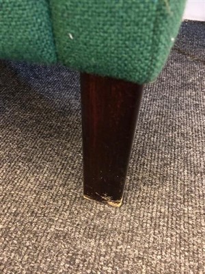 Lot 53 - A Danish green wool three-seater sofa