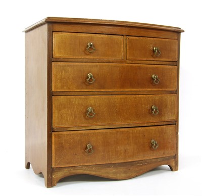 Lot 133 - An Edwardian inlaid mahogany miniature bowfront chest