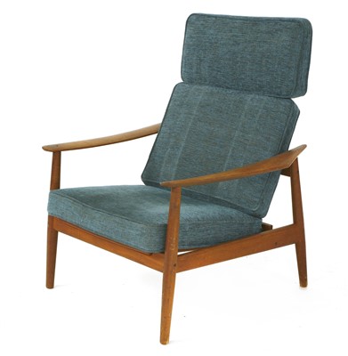 Lot 293 - A Danish teak FD-164 reclining lounge chair
