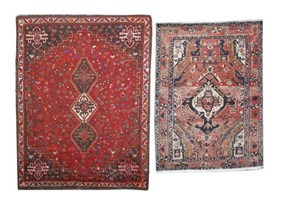 Lot 396 - A modern Shiraz rug
