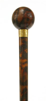 Lot 164 - A fine tortoiseshell walking cane by Brigg of London