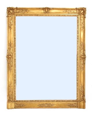 Lot 340 - A 19th century gilt framed overmantel mirror