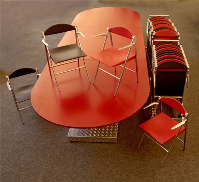 Lot 304 - A contemporary dining suite