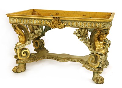 Lot 582 - A George II-style carved gilt and painted pier table